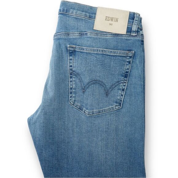 EDWIN Men’s Maddox Slim Straight Leg Jeans in Lyric Light Wash in the Size 31X32 - Picture 12 of 14